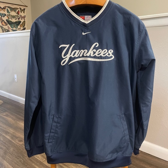 Nike Other - Vintage Nike New York Yankees Pullover Windbreaker V-Neck Jacket XL MLB